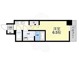 レーヴメゾン尼崎昭和通 1Kの間取図画像