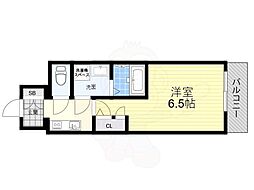 レーヴメゾン尼崎昭和通 1Kの間取図画像