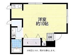 レジデンス尾浜 1Kの間取図画像