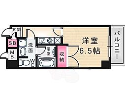 クリスタルプラザ 1Kの間取図画像