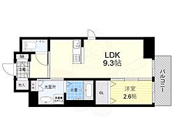 CLOVERFRONT 1LDKの間取図画像