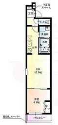 フジパレス神田南通III番館 1LDKの間取図画像