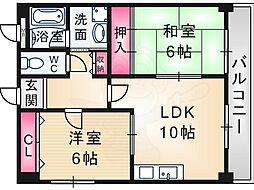 メゾン・リヴィエール 2LDKの間取図画像