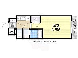 フォーリアライズ尼崎エラン 1Kの間取図画像