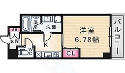 アリビオ立花3 1Kの間取図画像