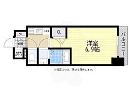 フォーリアライズ尼崎エラン 1Kの間取図画像