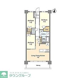 グランカーサ川口青木町公園 3LDKの間取図画像
