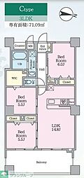 PJ TREE NEST 3LDKの間取図画像