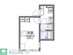 東武伊勢崎線 梅島駅 徒歩20分の賃貸アパート 1階1Kの間取り