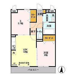 つくばエクスプレス 三郷中央駅 バス15分 大正橋下車 徒歩1分の賃貸アパート 2階1SLDKの間取り