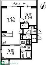 Noble Vila TOZUKA(ノーブルヴィラトヅカ) 2LDKの間取図画像