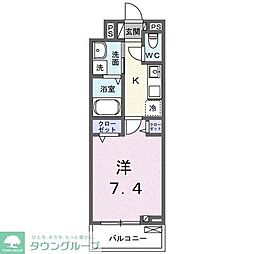 スプレンドーレ 1Kの間取図画像