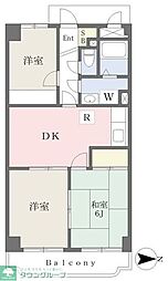 メゾンエスティーム 3DKの間取図画像