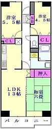 プロスペール谷塚二番館 3LDKの間取図画像