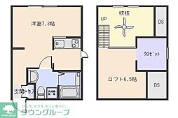 草加市高砂1丁目アパート ワンルームの間取図画像