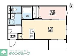 robot home 三郷II 1LDKの間取図画像