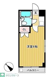 ソレイユ5 1Kの間取図画像