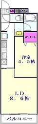 ルストガルテン 1LDKの間取図画像