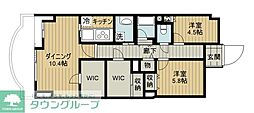 エクレール草加 2LDKの間取図画像