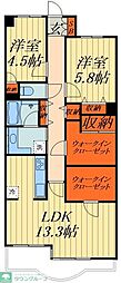 エクレール草加 2SLDKの間取図画像
