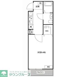 MQuarto蒲生 1Kの間取図画像