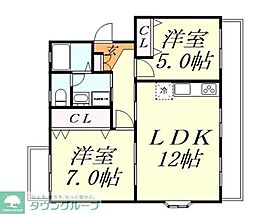 ローゼンアルト・ノイ 2LDKの間取図画像
