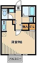 アムール ワンルームの間取図画像