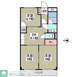 ニューオカダパールマンション 3SDKの間取図画像