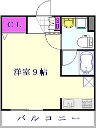 アン・ソレイユ3 1Kの間取図画像