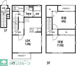 ましぇり1 2LDKの間取図画像