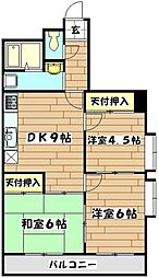 T'sgarden蕨3 3DKの間取図画像