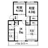 仙台中山団地3号棟2階5.2万円