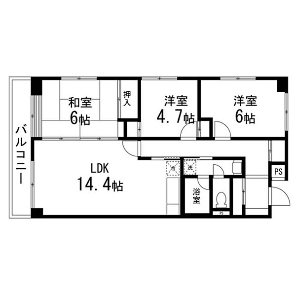 プリミエール高松 301｜宮城県仙台市青葉区高松2丁目(賃貸マンション3LDK・3階・76.00㎡)の写真 その2