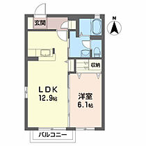 シャーメゾン大和B  ｜ 宮城県仙台市若林区大和町2丁目（賃貸アパート1LDK・2階・44.30㎡） その2