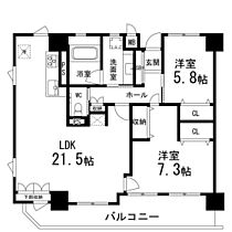 ROYAL PALACE VIALE柏木 0601 ｜ 宮城県仙台市青葉区柏木1丁目（賃貸マンション2LDK・6階・85.93㎡） その2