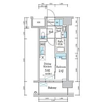 デュオフラッツ仙台木町通エアリ  ｜ 宮城県仙台市青葉区木町通1丁目（賃貸マンション1DK・7階・25.55㎡） その2