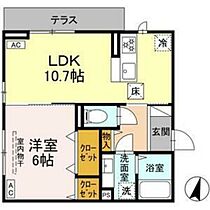 AbundantI  ｜ 宮城県仙台市太白区富沢西4丁目（賃貸アパート1LDK・1階・41.12㎡） その2