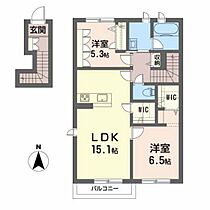 シャーメゾン矢来Ｂ  ｜ 宮城県仙台市太白区郡山3丁目（賃貸アパート2LDK・2階・71.73㎡） その2