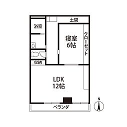ビッププラザ仙台 1LDKの間取図画像