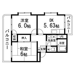 間取図画像 2DK