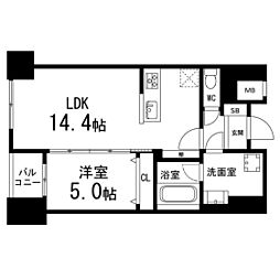 ルアーナ・エール・レジデンス仙台 1LDKの間取図画像