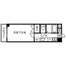 フォーレストユイ 1Kの間取図画像