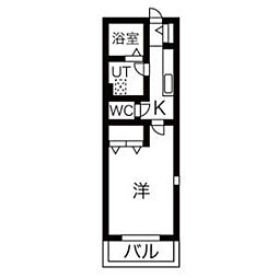 グリーンハピー柏木 1Kの間取図画像