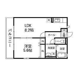 スマイル1 1LDKの間取図画像