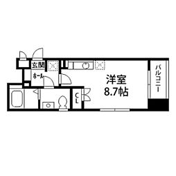 コンフォート上杉 ワンルームの間取図画像