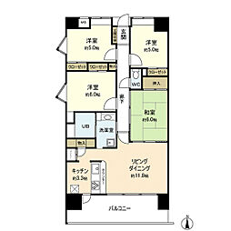 MFPRコート宮町 3LDKの間取図画像