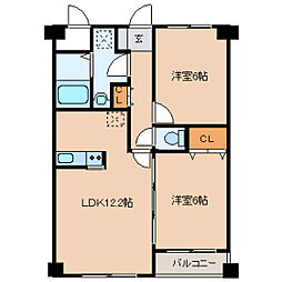 フレンディオ30 2LDKの間取図画像