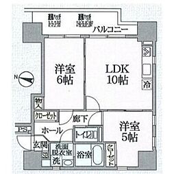 ディオヒルズ二日町 2LDKの間取図画像