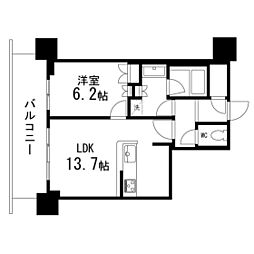 ザ・レジデンス一番町 1LDKの間取図画像