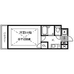 ルーメスト原町 1Kの間取図画像